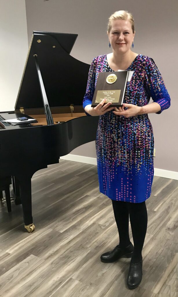 Yelena Wells PTFGR Piano Teacher of the Year
